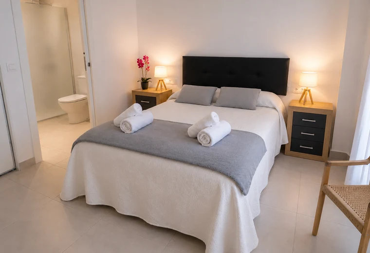 Dormitorio principal con baño